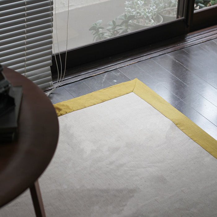 BRID Olika LINEN FRAME RUG 90×130