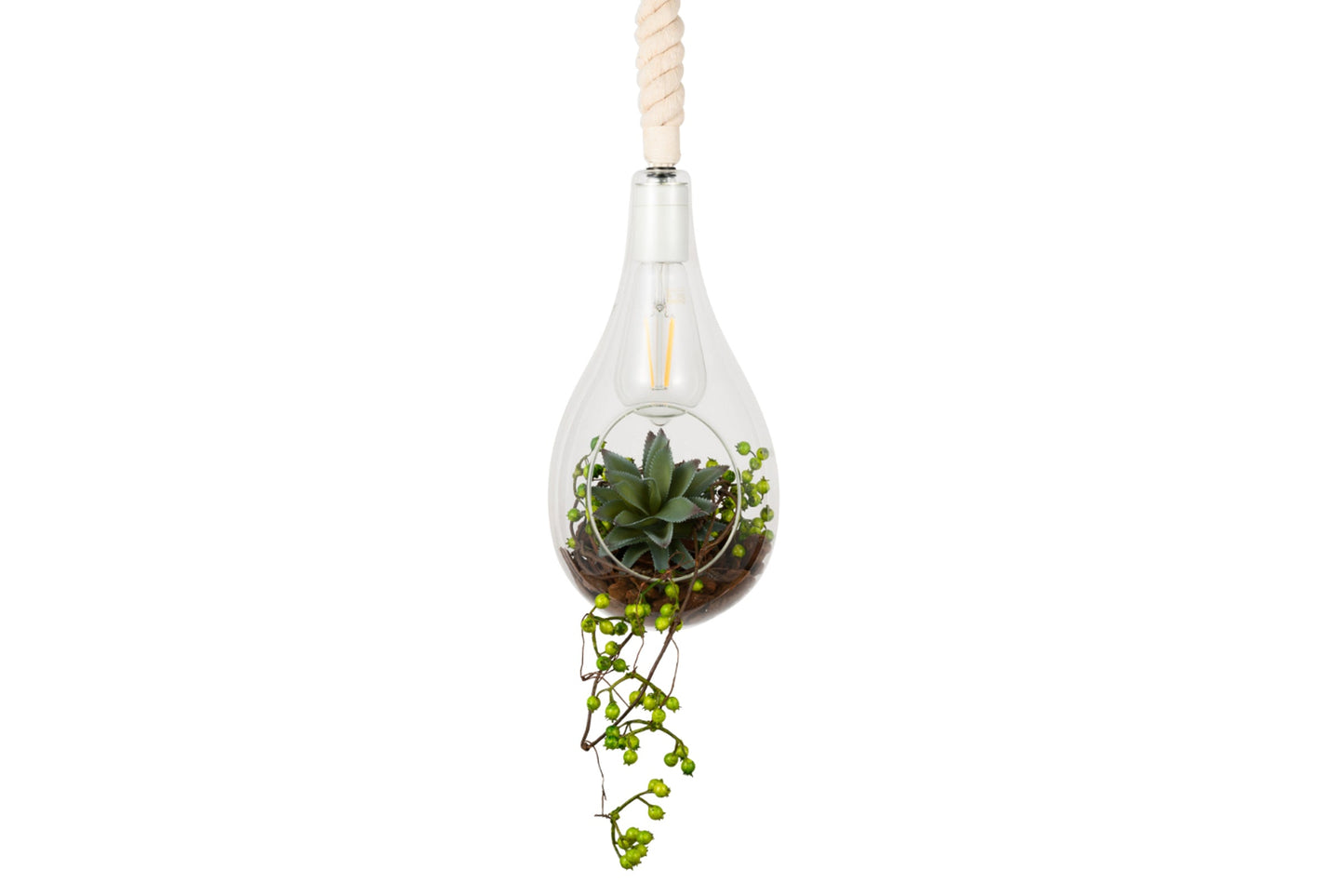 SWAN LIGHTING BOTANIC HANGING LIGHT with FAKEGREEN